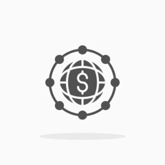 Global Economy icon. Solid or Glyph style. Enjoy this icon for your project.