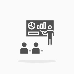 Presentation icon. Solid or Glyph style. Enjoy this icon for your project.