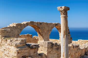 Greek ruins of ancient Kourion, Limassol District. Cyprus. 