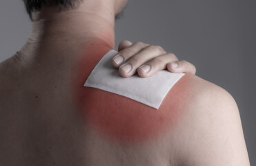 Medicated pain relief patch with man pain shoulders,office syndrome,Health problems from overworked...