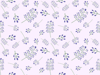 flower seamless pattern on purple background