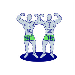 Man Body Fitness Vector Design