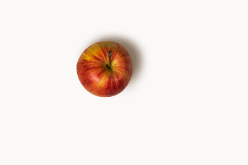 red ripe juicy apples on white