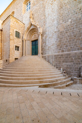 Fototapeta premium Iconic steps leading to the Dominican Monastery in Dubrovnik, Croatia