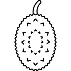 Lychee Fruit Icon Vector Outline