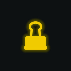 Big Clip yellow glowing neon icon