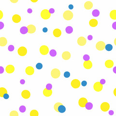 Simple seamless pattern with randomly scattered dots. Vector illustration.