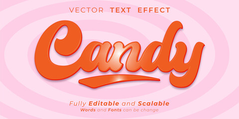 Candy Text effect, Editable three dimension text style