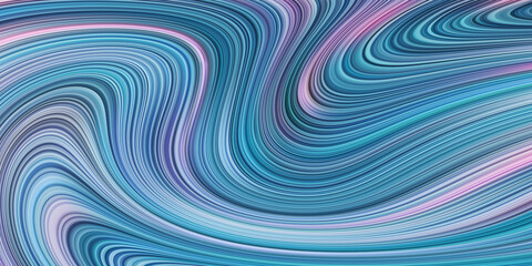 Obraz premium Blue color marble ink with flow line movement