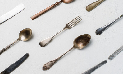 Forks, spoons and knife pattern