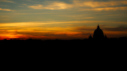 Fototapeta premium sunset over the church