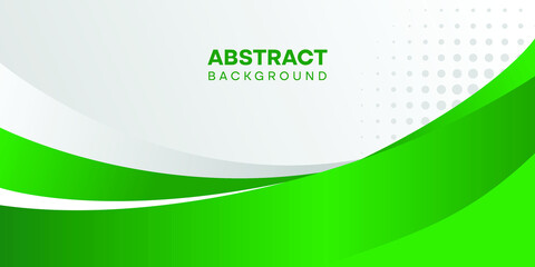 Business Presentation Green and White Shapes