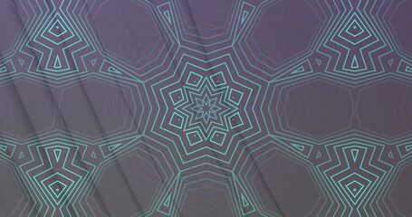 Image of white circles over moving shapes