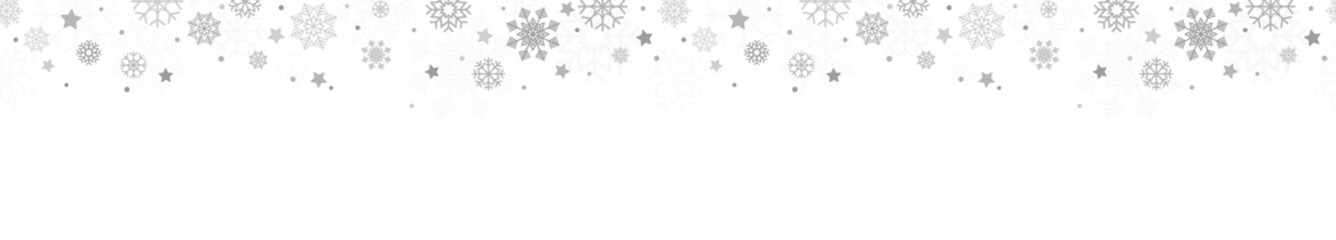 seamless falling snow flake panorama background