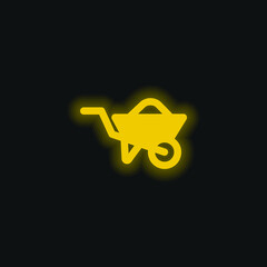 Barrow yellow glowing neon icon