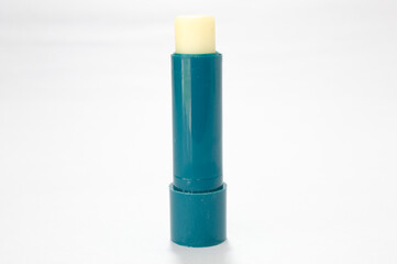 Cocoa butter for lips with green applicator