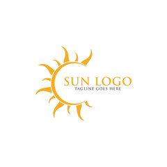 sun summer logo icon vector template
