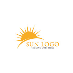 sun summer logo icon vector template