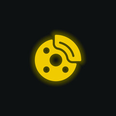 Break yellow glowing neon icon