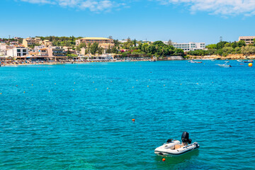 Fototapeta na wymiar Agia Pelagia waterfront. Crete, Greece