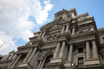 Philadelphia, Pennsylvania, USA - August 20 2021: Philadelphia city hall look up.