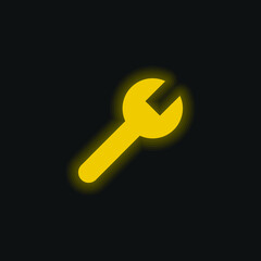 Adjust yellow glowing neon icon