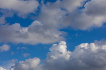 majestic clouds and blue sky