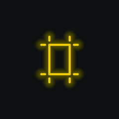 Artboard yellow glowing neon icon