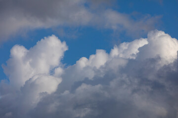 majestic clouds and blue sky
