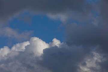 majestic clouds and blue sky