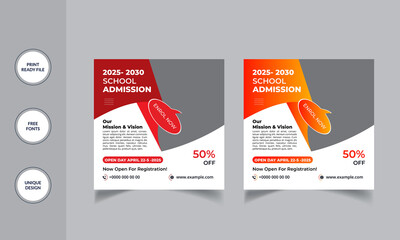 Education social media post template