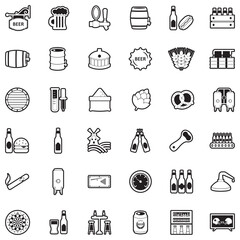 Beer Icons. Line With Fill Design. Vector Illustration.