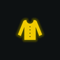 Blouse yellow glowing neon icon