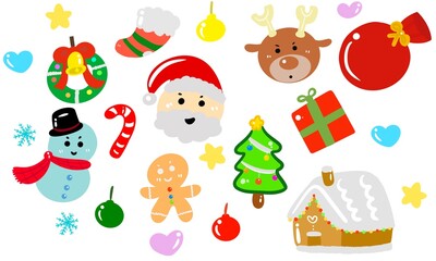 Set of  christmas elements