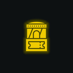 Box Office yellow glowing neon icon