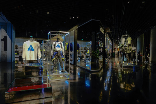 SHANGHAI.China-NOV,29,2021;NIKE SHANGHAI house of innovation 001 store interior for ACG display.