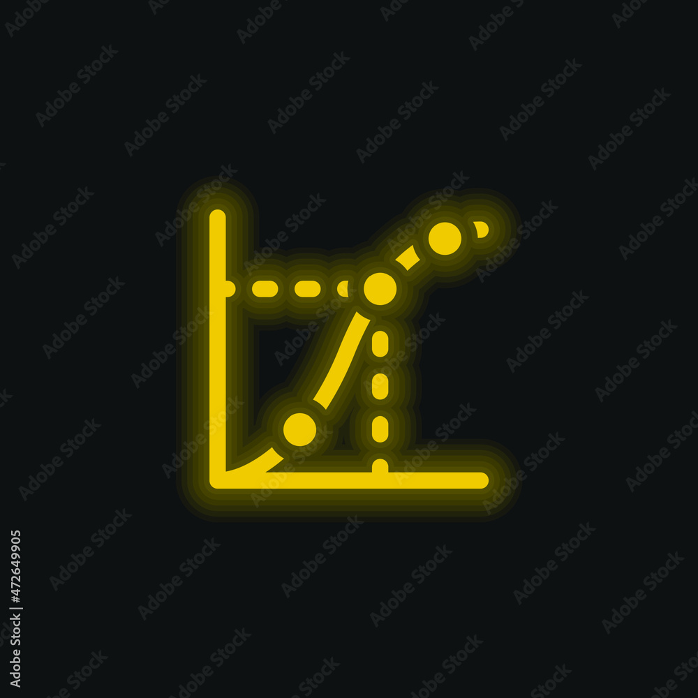 Canvas Prints axis yellow glowing neon icon