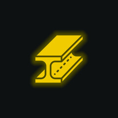Beam yellow glowing neon icon