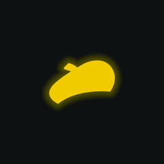 Barrett yellow glowing neon icon