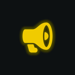 Advertising yellow glowing neon icon