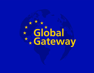Global Gateway - European union new strategy. Global Gateway vector illustration. - obrazy, fototapety, plakaty