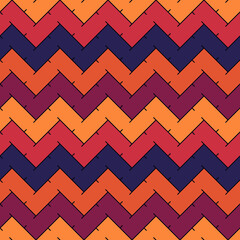 Zigzag lines ornament. Seamless pattern. Jagged stripes motif. Waves ornate. Curves image. Wavy figures background. Digital paper, textile print, web design, abstract illustration. Vector artwork