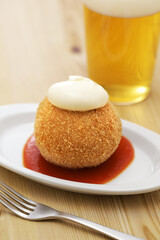  la bomba, spanish catalonia big croquette
