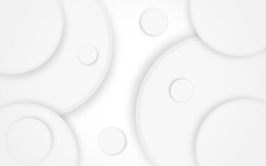 White blur abstract circles texture and soft background. Circles shape on the wall. White background texture pattern or wallpaper abstract background closeup view.