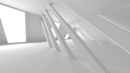 Obraz premium Abstract White Architecture Design Concept