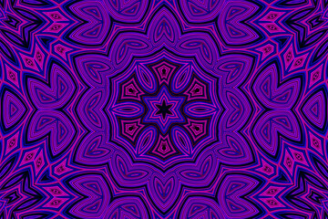 Purple blue Abstract kaleidoscope background. kaleidoscope texture design. multicolor kaleidoscope. Kaleidoscopic pattern. Mandala pattern. Batik Pattern