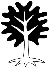 Obraz premium The tree of life. Symbol of life, ecology, growth. Vector graphics.