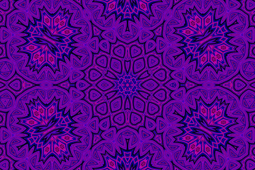 Purple blue Abstract kaleidoscope background. kaleidoscope texture design. multicolor kaleidoscope. Kaleidoscopic pattern. Mandala pattern. Batik Pattern