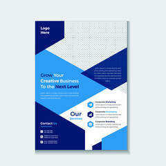 Abstract Modern And Creative Corporate Flyer Design Template In A4 Size.