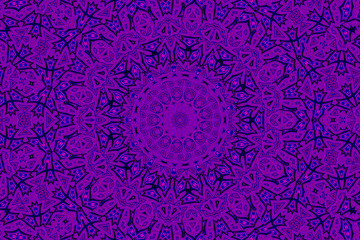 Purple blue Abstract kaleidoscope background. kaleidoscope texture design. multicolor kaleidoscope. Kaleidoscopic pattern. Mandala pattern. Batik Pattern